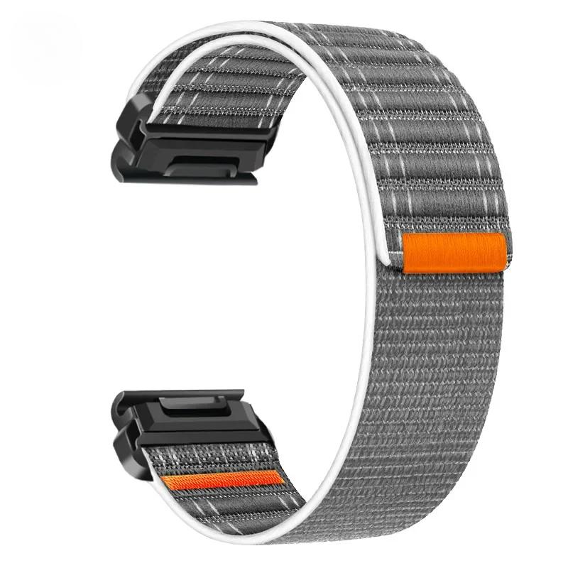 Fenix8 ремешок для часов Garmin Fenix 8 51 мм E 47 мм 7 7X/Epix Pro/6 6X 5X Plus/Enduro 3 QuickFit 26/22 мм спортивный нейлоновый ремешок браслет