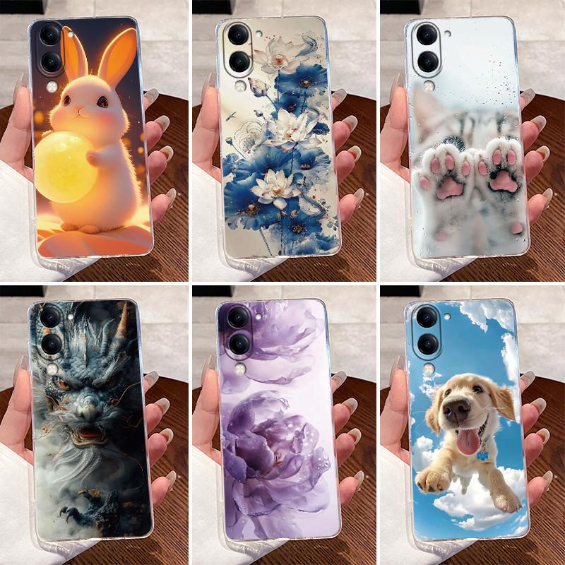 Чехол Для Vivo Y04 Чехол Роскошный Дракон Милый Крутой Мальчики Девочки Задняя Крышка Для VivoY04 Vivo Y 04 Y29s Y29t 5G Прозрачный Чехол Для Телефона