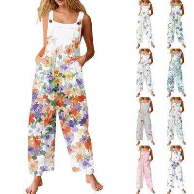 Женский повседневный модный комбинезон-сарафан без рукавов