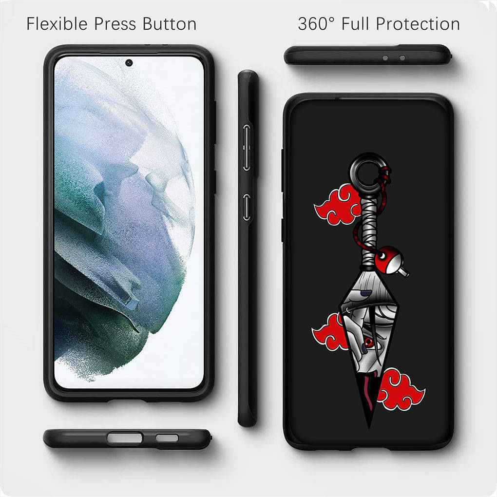Для iPhone 16 15 X XR Samsung Galaxy S24 S23 Plus Xiaomi Redmi Note 13 12 11 Pro Max 10 14 OPPO Huawei Чехол Акацуки Наруто Итачи Учиха Чехол для телефона