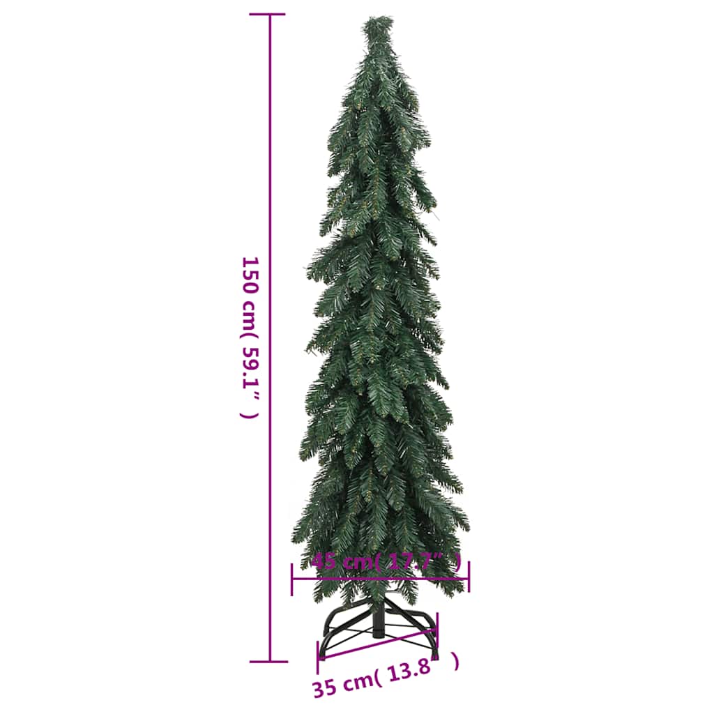 Artificial Christmas Tree with Lighting 80 LEDs 150 cm