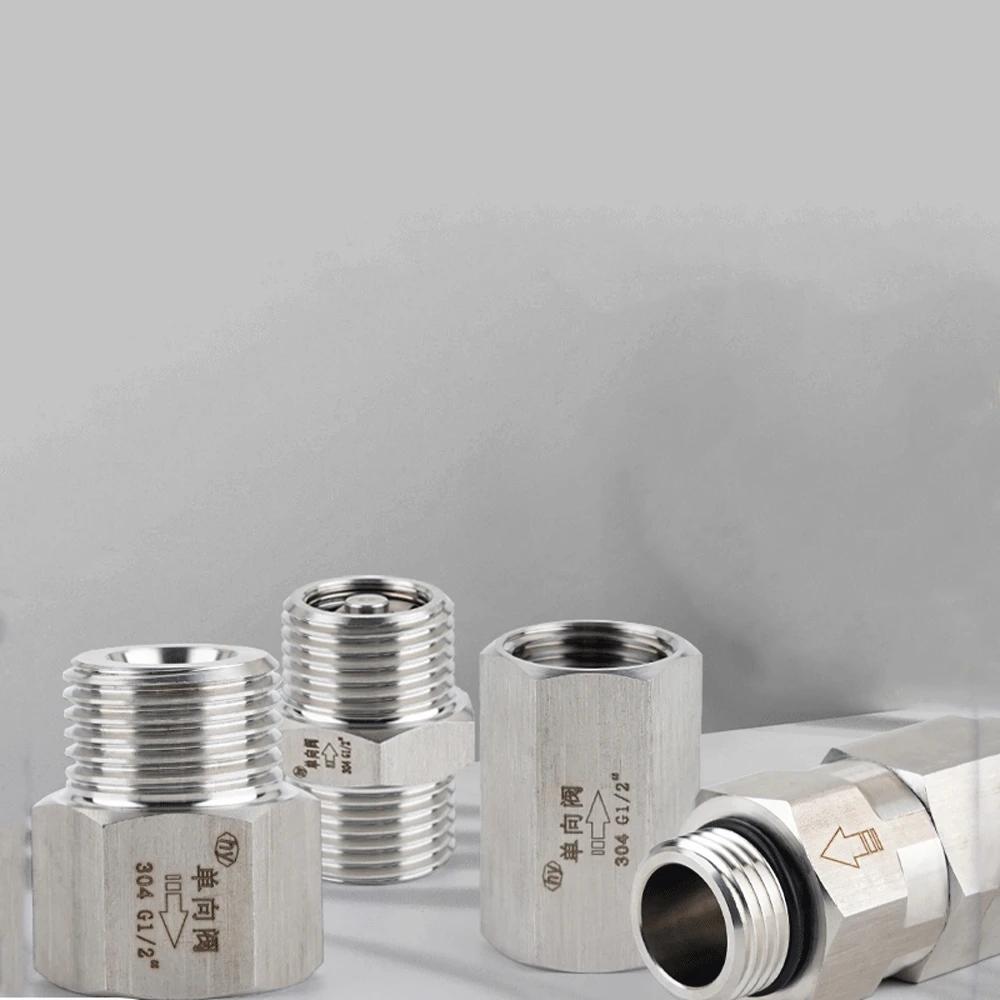1/8" 1/4" 3/8" 1/2" 3/4" 1" BSPP Внутренняя Наружная 304 Нержавеющая Сталь Односторонний Обратный Клапан Вода Газ Масло Высокое Давление