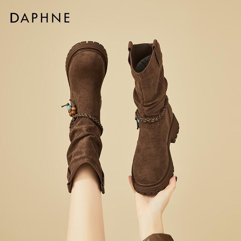 Женские ретро-сапоги DAPHNE в западном стиле, свободного кроя