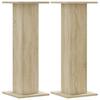 Speaker Stands (2 pcs) Sonoma Oak Finish 30 x 30 x 80 cm Engineered Wood
