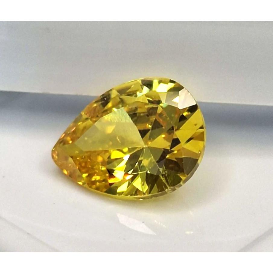 Certified Natural Yellow Cambodian Zircon Pear Cut 3-5 Ct Stunning Gemstone