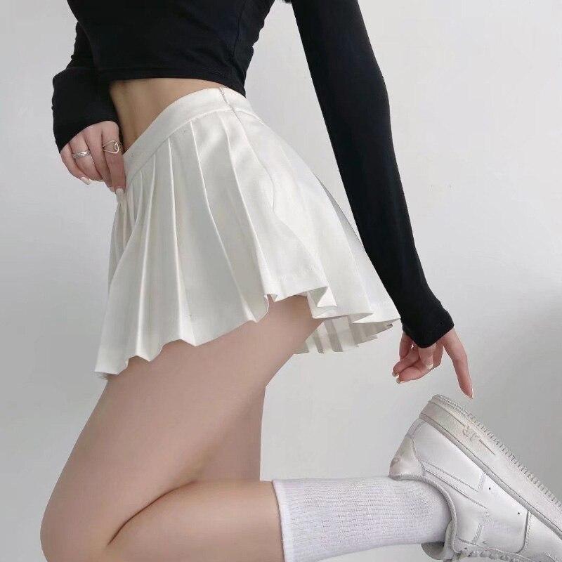 Women's Pleated Skirt Sexy Mini Shorts Skirts Summer Fashion Vintage Bottoms Solid Casual Thin A-line Skirt Female Woman Y2k Clothes