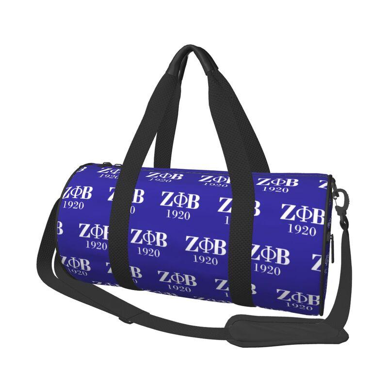 Zeta Phi Beta 1920 Print Travel Duffel Bag Waterproof Lightweight Sport Yoga Gym Bag Workout Overnight Luggage Bags for Women