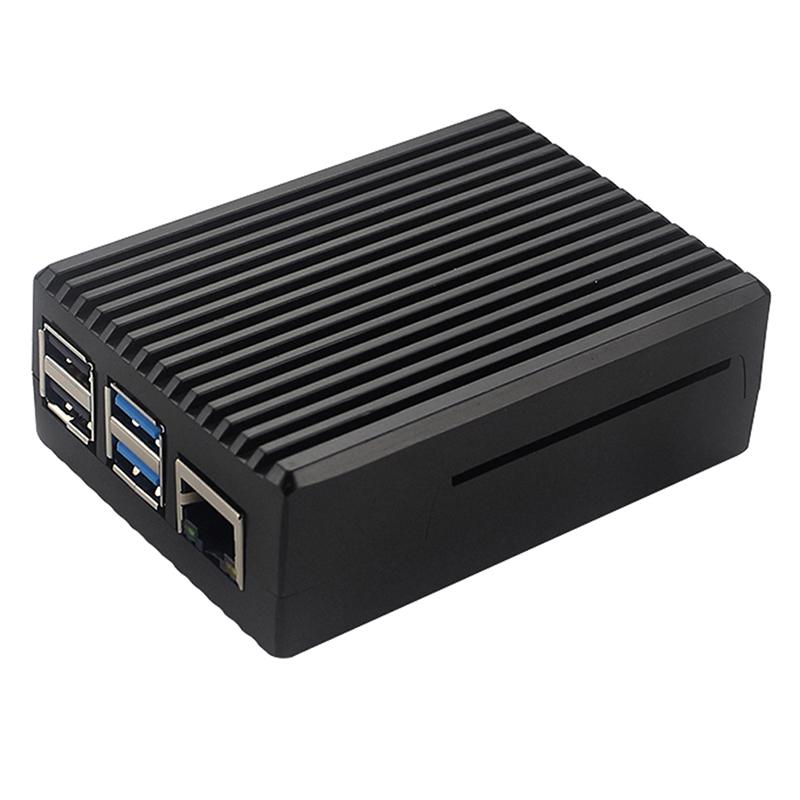 Для Geeekpi Raspberry Pi 4 Cnc алюминиевый корпус с вентилятором радиаторы для Pi 4B