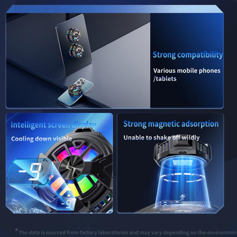 Магнитный охладитель для телефона Портативный RGB-телефон Полупроводниковый радиатор Быстрое охлаждение Охладитель для телефона Мобильный