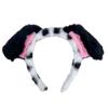 Halloween Dog Cosplay Costume Dog Ear Headband Tail Nose Bowtie for Kids Gift F0S4