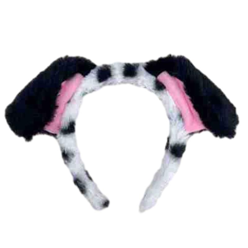 Halloween Dog Cosplay Costume Dog Ear Headband Tail Nose Bowtie for Kids Gift F0S4