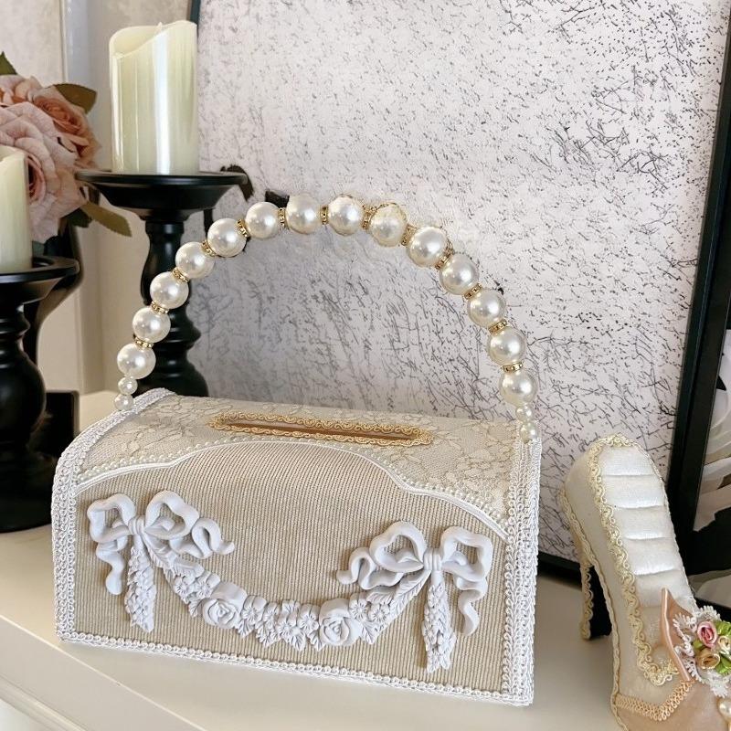 Luxury Tissue Box Desktop Handkerchief Boxes Living Room Art Square Napkin Case Household Toilet Paper Storage Accessories