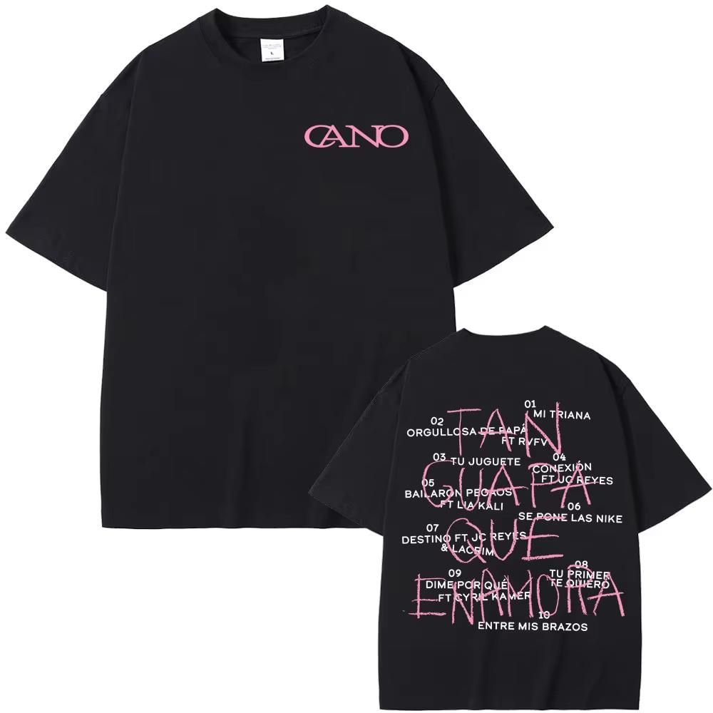 Rapper Cano Triana Tan Gvapa Qve Enamora Print T Shirt Men Women Fashion Retro Short Sleeve Tshirts Casual ONeck Tshirt