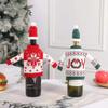 Knitted Clothes with Hats Christmas Wine Bottle Cover Christmas Decorations Portable Knitted Clothes Wine Bottle Set Snowman