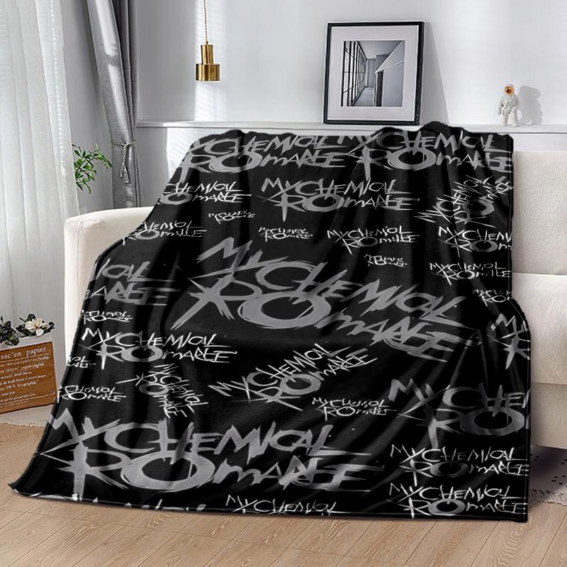 1pc Blanket My Chemical Romance The Black Parade Print Design, Lightweight Blanket for Sofa, Bed- Soft &Warm, Gift for All Seasons like Christmas, Hal