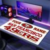 Custom Name,San Francisco 49ers Mouse Pad, Large Gaming Desk Mat, Non-slip XXL Mousepad for Laptop & Tablet, Mini PC Playmat with Stitched Edges