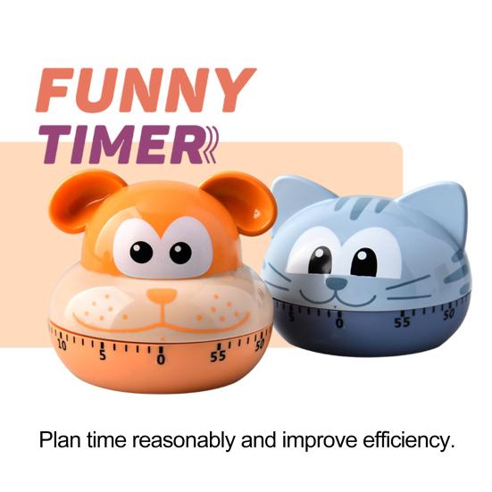 Практичный, не требует батареи, повышает эффективность, широкое применение, механический таймер для кошек, собак, мультяшных животных, бытовые принадлежности
