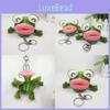 Charming And Fun Green Plush Frog Keychain Cartoon Toy Perfect For Girls Gifts