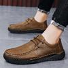 High Quality Handmade Leather Shoes for Men Soft Flat Lace-up Casual Leather Comfortable Designer Loafers Mens Zapatillas Hombre