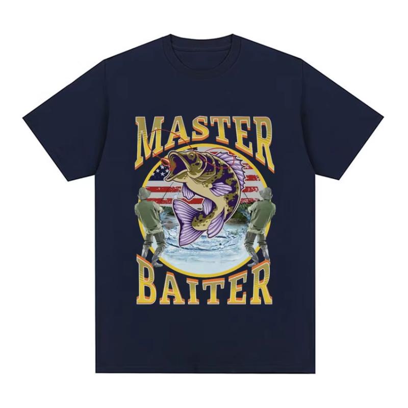Funny Master Baiter Fishing Parody TShirt Summer Unisex Women Clothing Fashion T Shirts Cotton Short Sleeve Oversized Tshirt Tops