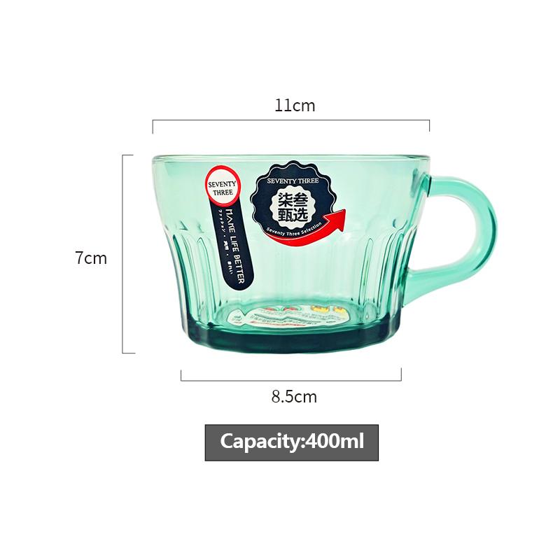 PIGE HOME High Borosilicate Glass Tableware Emerald Green Light Luxury Salad Bowl Dinner Plates Heat-resistant Glass Water Cups