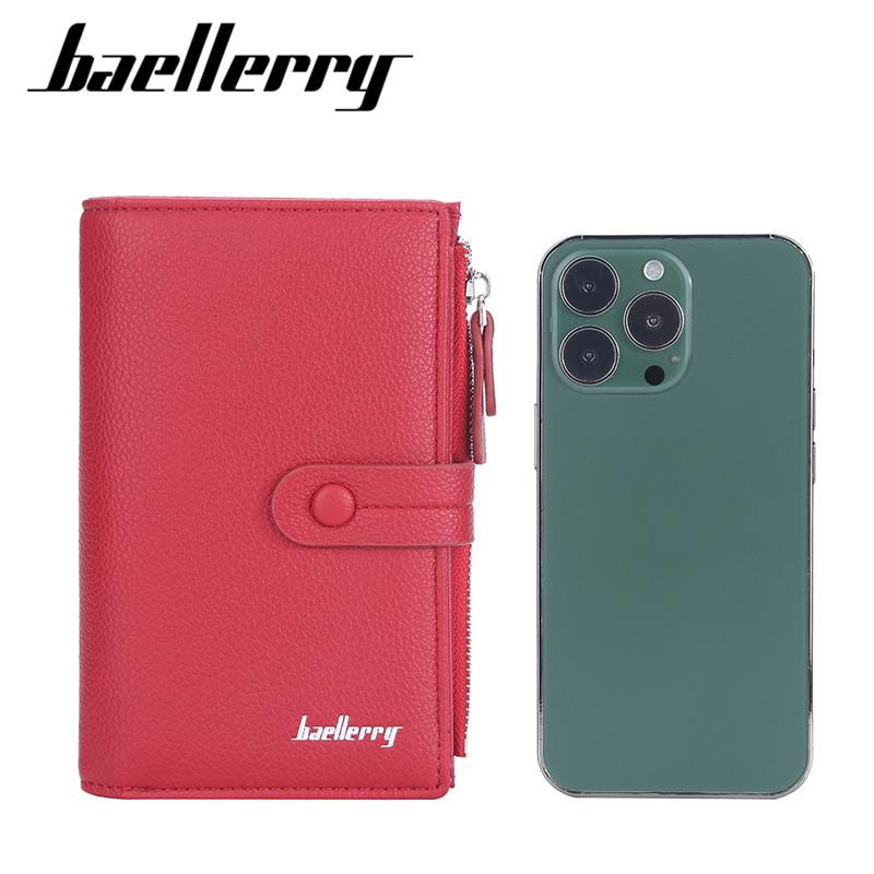 Baellerry Men Women Fashion Card Holder Wallets Casual Design PU Leather Purse Hasp Coin Purses Wallet