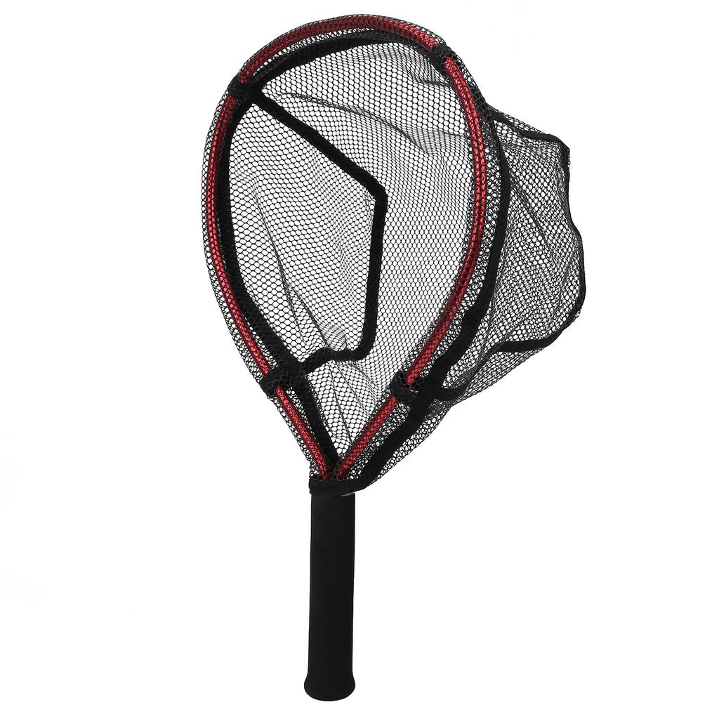 Fishing Net Bag Aluminium Alloy Handheld Diddlenet Lure Portable Small Hand Brailer(red )