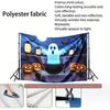 Halloween Spooky Gifts Home Lanterns Banner, Multicolor Polyester Backdrop for Wall Hanging Decor