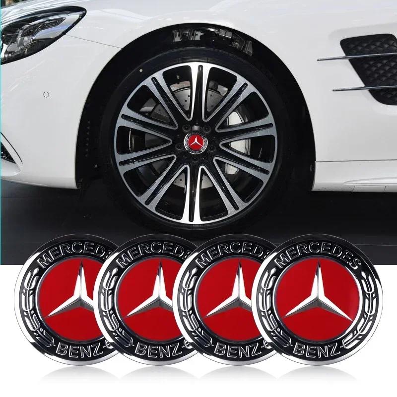 QNO1 For Mercedes Benz 56/60/65MM Car Wheel Center Cover Sticker Hub Cap Badge For Mercedes Benz ML W166 GLE C167 B E A C Class W205