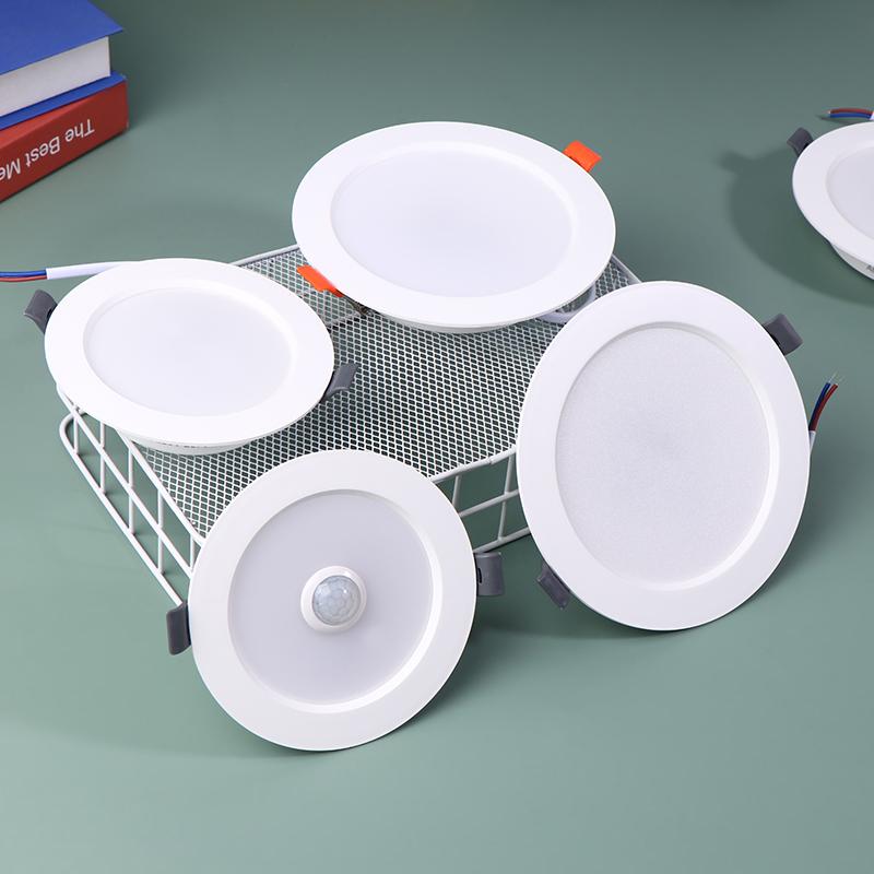 Motion Sensor Spot Led Downlight Lamparas 220V Ceiling Light 5W 7W 9W Warm/Cold White Panel Light For Hallway Stair Depot