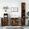 VidaXL Bathroom Cabinet Smoked Oak 30x30x190 Cm Engineered Wood 831529