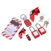 Комплект для групповой блокировки с зажимом на автоматических выключателях, накладками, бирками, защитным замком, сумка для хранения