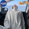 Мужская футболка NASA MARVEL свободного кроя с воротником-стойкой и длинным рукавом