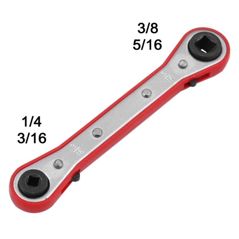 Hvac Service Wrench Refrigeration Service Wrench 1/4" 3/8" 3/16" 5/16" Ratcheting Service Wrench Air Conditioning