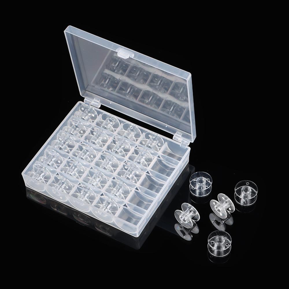 Home Case Sewing Accessories Tools Thread Bobbin Spools Storage Box Sewing Thread Set Empty Bobbins