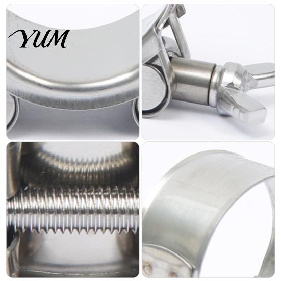 Leakproof Hose Clamp Stainless Steel Clamp, Adjustable Heavy Duty Clip, Universal Metal for Automotive, Plumbing, Garden Connection Clip