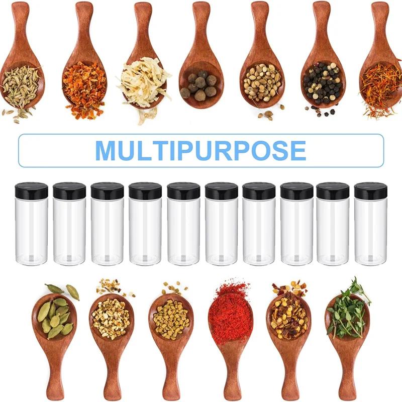 12/4/1 шт. Прозрачная бутылка для специй для кухни, контейнер для приправ, пластиковые банки для приправ, коробка для приправ, кухонные принадлежности