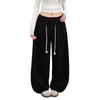 Scimitar Pleated Sports Wide-leg Pants Women's Autumn New High-waisted Loose Casual Straight Mopping Trousers