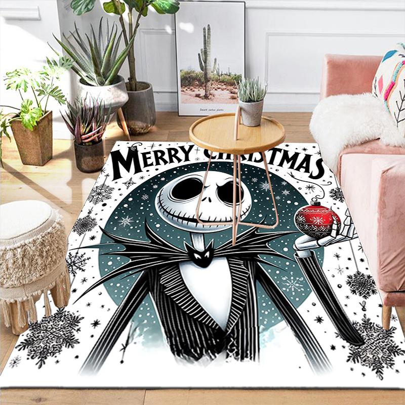 1Pc Christmas Nightmare Before Rug Office Carpet Indoor Outdoor Doormat Nonslip Soft Living Room Christmas Halloween Gift D922555