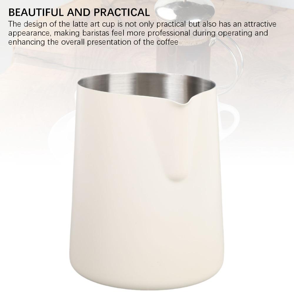 With Scale Milk Pitcher 304 Stainless Steel Latte Art Frothing Cup  Coffee Preparation