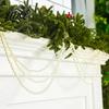 Faux Pearl String Decorations Christmas Garland Multi-Strand Beaded Swag Hanging Banner Chain Holiday Home Styling