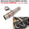 Motorcycle Exhaust Escape Stainless Steel Middle Mid Link Pipe 51mm Muffler Slip On For Honda CBR250R CBR 250R 2011-2017 Years