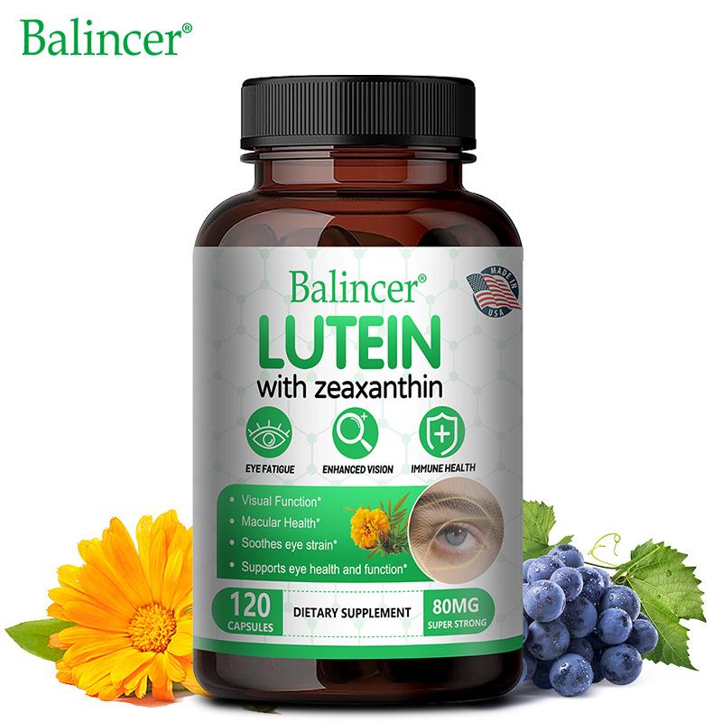 Balincer Lutein with Zeaxanthin Capsules, 40mg Lutein, 20mg Zeaxanthin, Eye Support, 120 Caps
