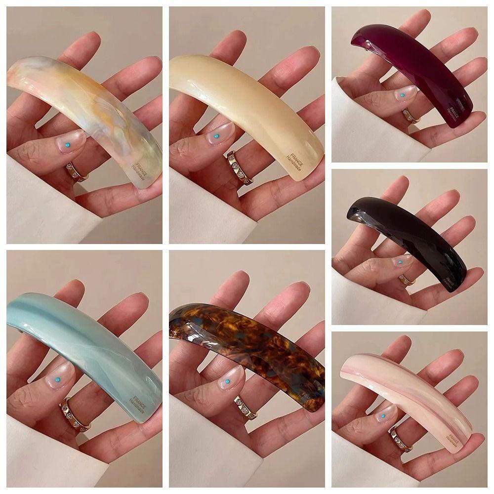 Эллиптическая ацетатная заколка для волос Геометрическая большая заколка Милая заколка-пружинка Женская