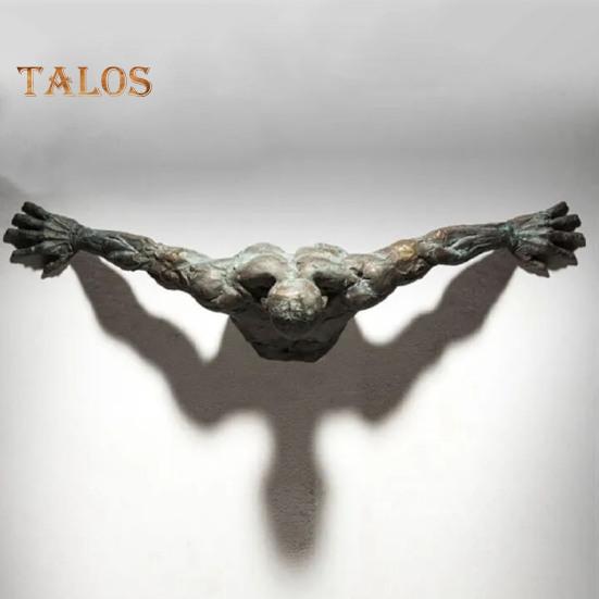 Мужская абстрактная скульптура, настенный декор из смолы, статуя человеческого тела, настенное крепление, художественная фигура, скульптура для дома, гостиной, галереи