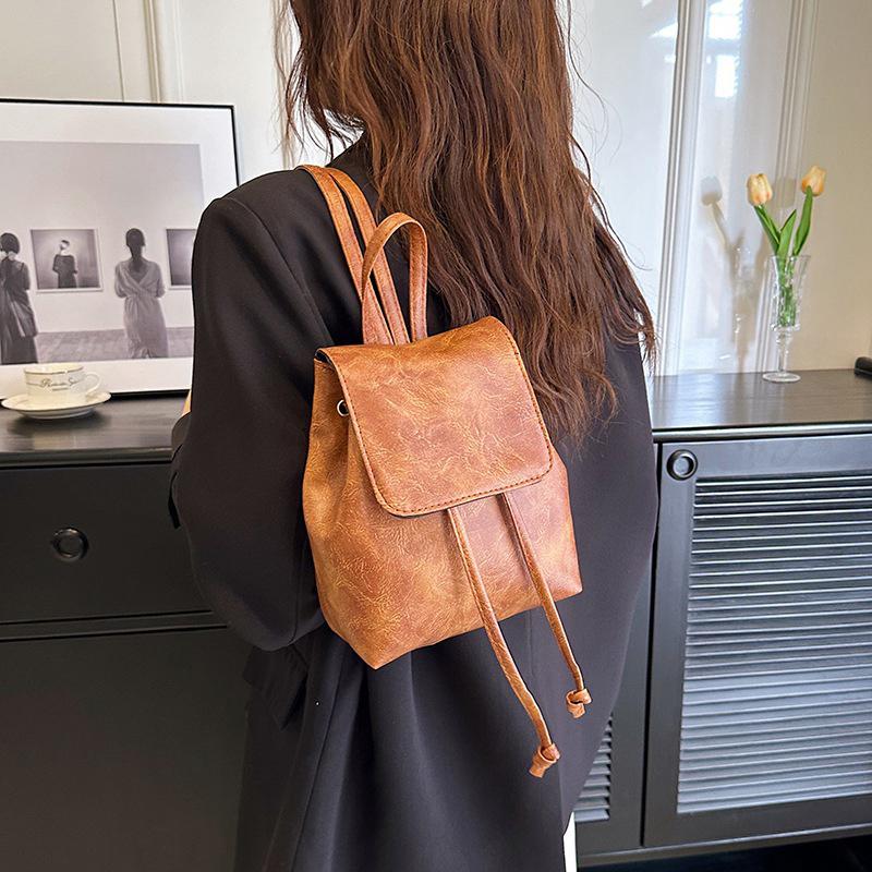 Ретро Американский Стиль Рюкзак из ПУ Девичьи Сумки для Поездок Женские Уличные Портативные Сумки для Хранения Большая Вместимость Студенческая Сумка Подарок