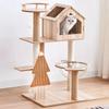 Multi-level Cat Tree with Cat's Nest Cat Scratch Board Stable Space Capsule Wear Resistant Cat Tower Kitty Play Cat Tree House