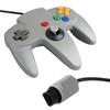 Manette de jeu pour Nintendo 64 - Contrôleur filaire à vibrations pour jeux classiques N64 - Gris