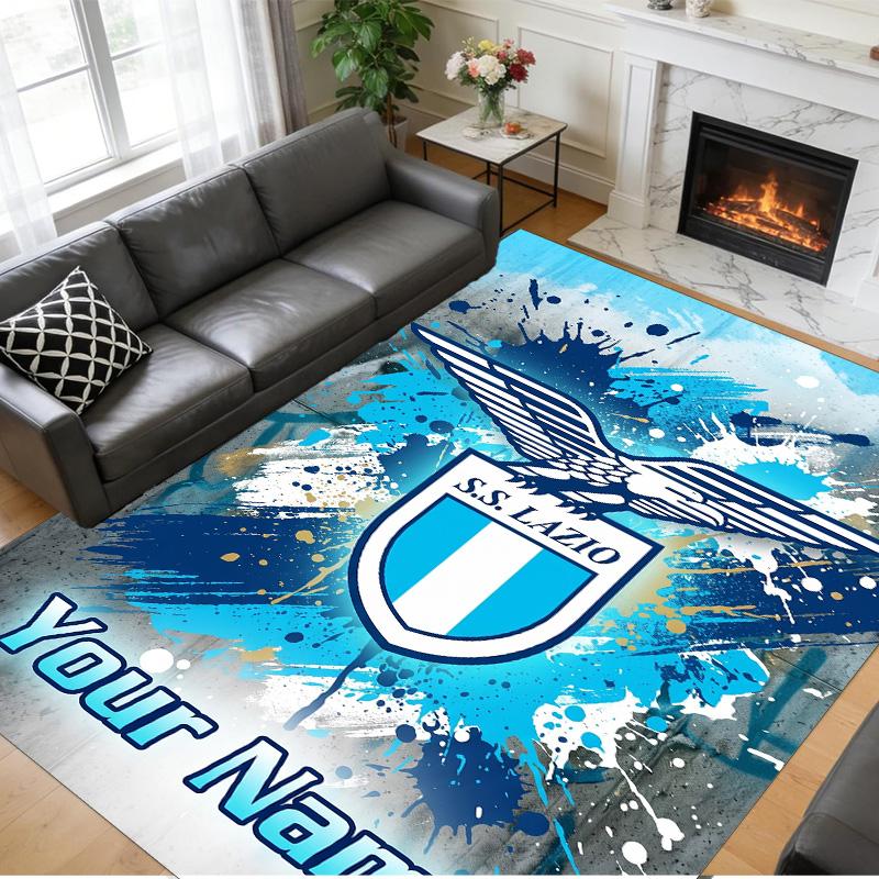 Crystal Velvet Rug Custom Name Text, Soft Non Slip Floor Mat Home DecorLazio FC