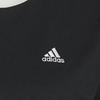 adidas Футболка Essentials с тремя полосками, черная/белая, женская, уличная GS1379